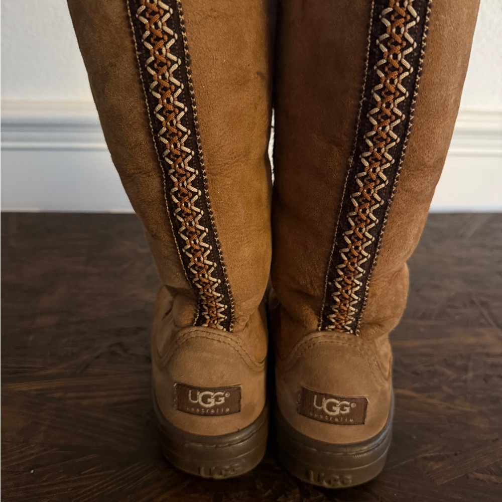 UGG Braided Ultra Tall Women's Boots - Chestnut